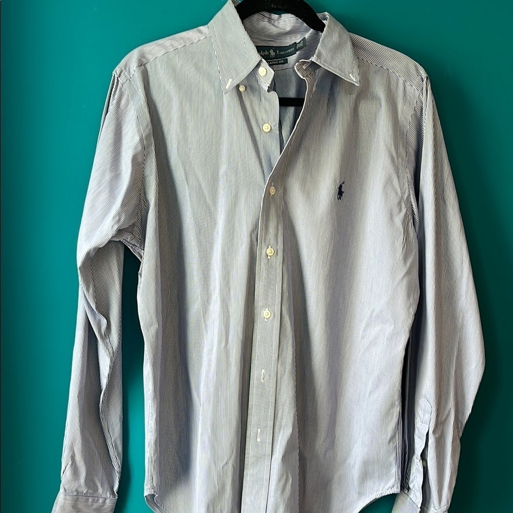 Ralph Lauren Light Gray Striped Shirt